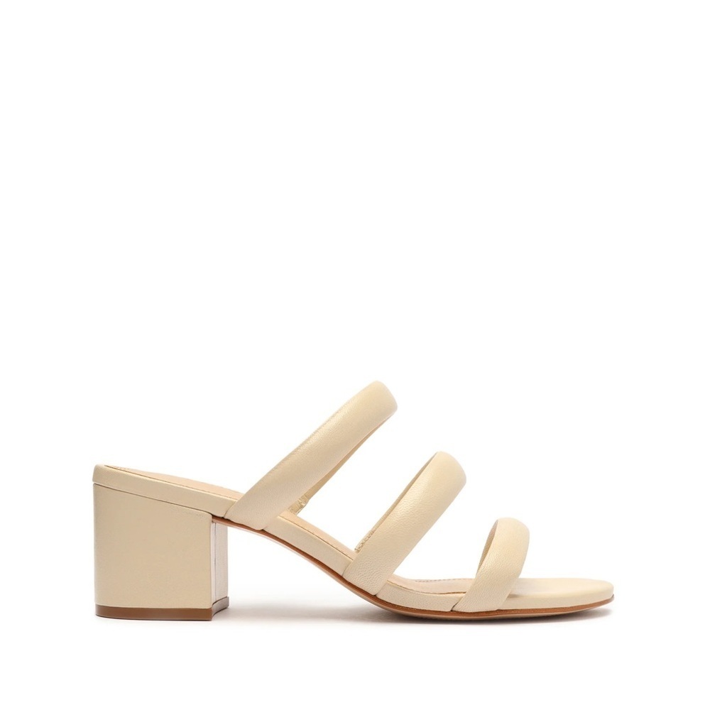 SCUTZ OLLY MID BLOCK NAPPA LEATHER SANDAL